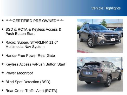 Certified 2024 Subaru Outback Premium w/ Popular Package #1A AWD/4WD image 5