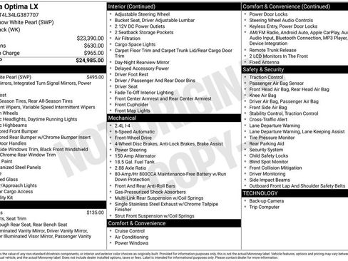 Used 2020 Kia Optima LX image 10
