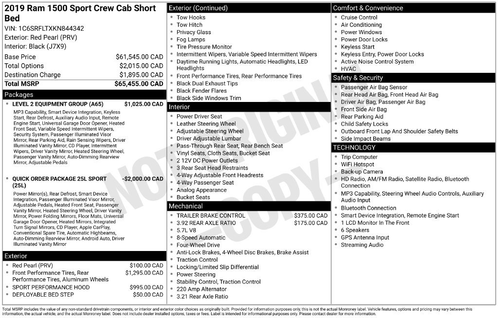 Used 2019 RAM 1500 Sport w/ Level 2 Equipment Group AWD/4WD image 47