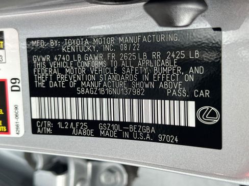 Certified 2022 Lexus ES 350 F Sport w/ Accessory Package image 34