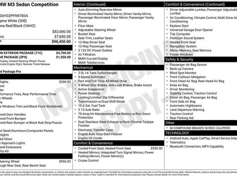 Used 2023 BMW M3 Competition w/ M Carbon Exterior Package image 29