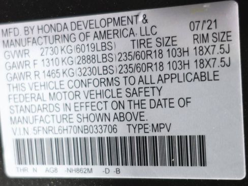 Used 2022 Honda Odyssey EX-L image 31