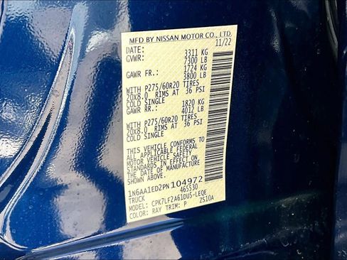 Certified 2023 Nissan Titan Platinum Reserve w/ Moonroof Package image 33