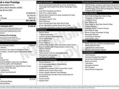 Used 2019 Audi e-tron Prestige w/ Prestige Package image 15