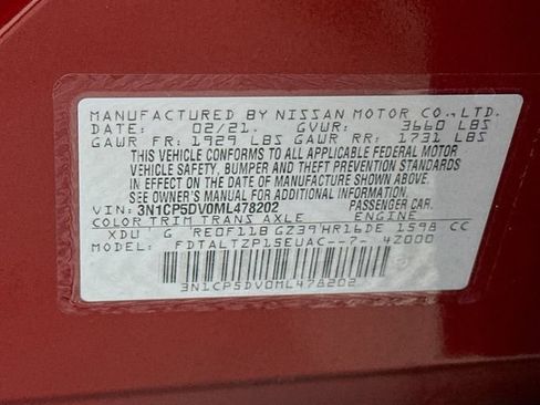 Used 2021 Nissan Kicks SR w/ Interior Electronics Package FWD image 24