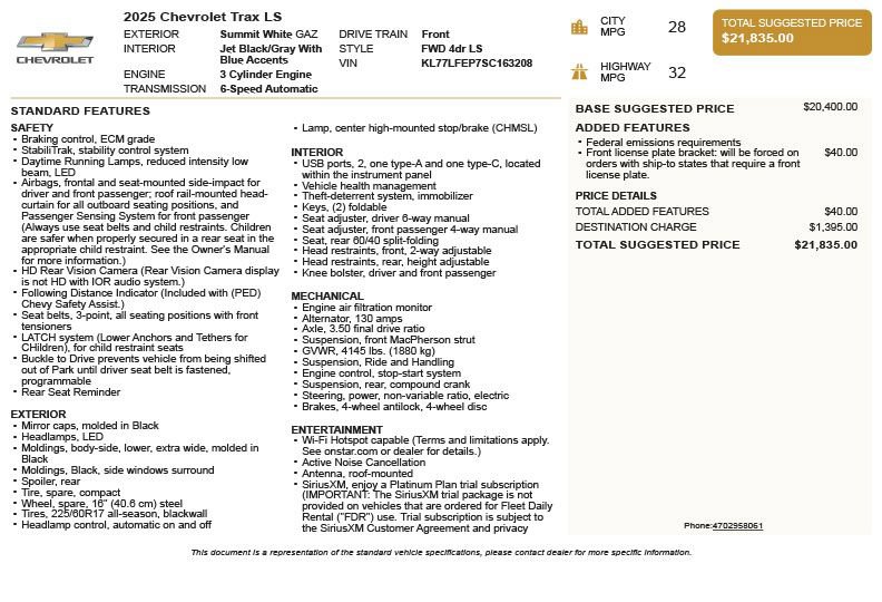 Used 2025 Chevrolet Trax LS FWD image 3