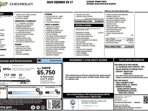 Used 2025 Chevrolet Equinox EV LT w/ Convenience Package FWD image 38