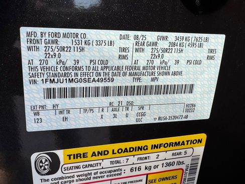 New 2025 Ford Expedition Platinum w/ Stealth Performance Package image 52