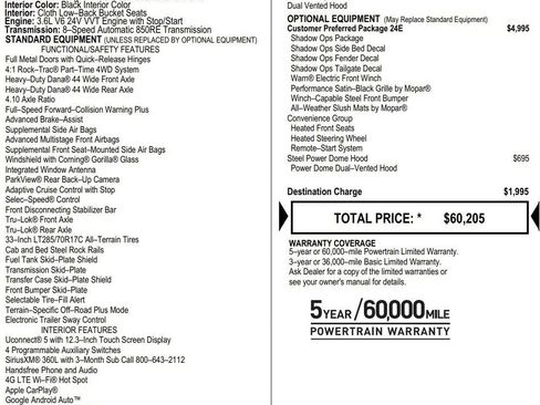 New 2026 Jeep Gladiator Mojave AWD/4WD image 2