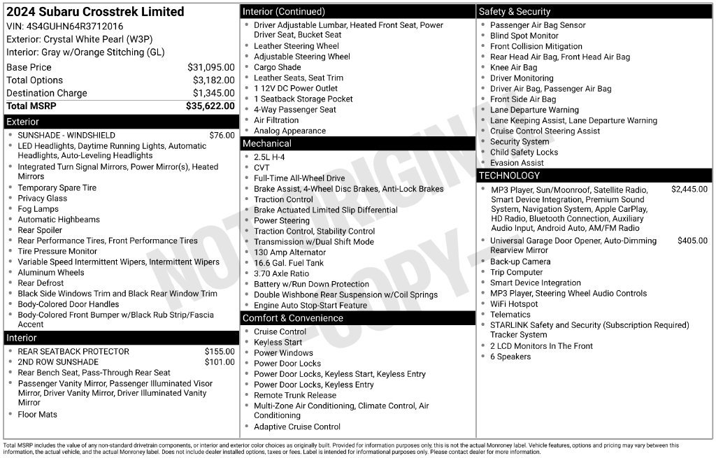 Certified 2024 Subaru Crosstrek 2.5i Limited AWD/4WD image 8
