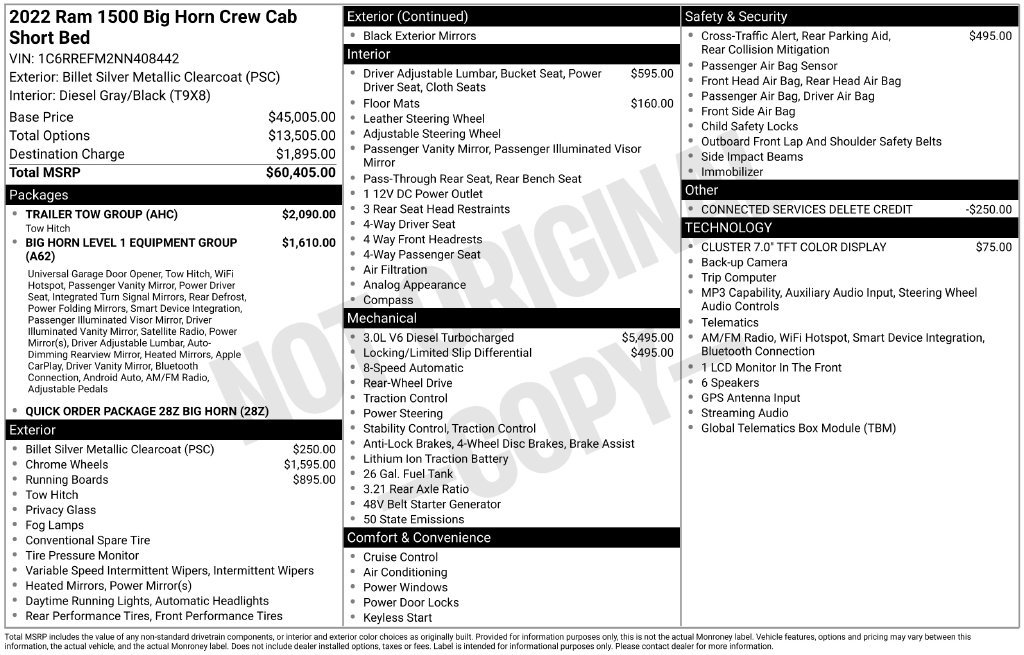 Used 2022 RAM 1500 Big Horn w/ Trailer Tow Group RWD image 29