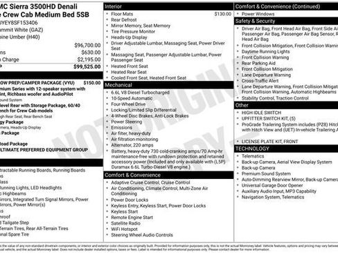 Certified 2025 GMC Sierra 3500 Denali Ultimate w/ Snow Plow Prep/Camper Package AWD/4WD image 7