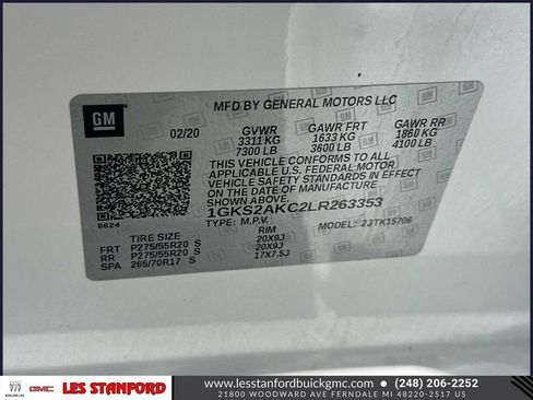 Used 2020 GMC Yukon SLE w/ SLE Value Package AWD/4WD image 19