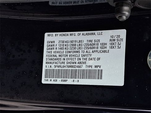 Certified 2021 Honda Odyssey EX-L image 28