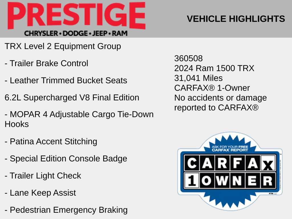 Used 2024 RAM 1500 TRX AWD/4WD image 10