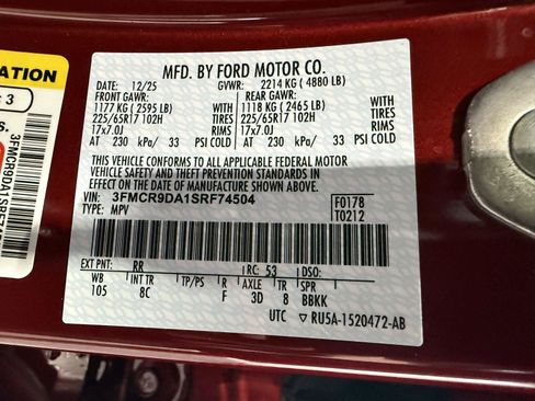 Used 2025 Ford Bronco Sport Badlands w/ Badlands Tech Package AWD/4WD image 33