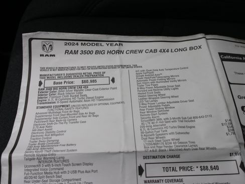 Used 2024 RAM 3500 Big Horn w/ Night Edition AWD/4WD image 72