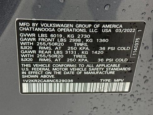 Used 2022 Volkswagen Atlas SE w/ Panoramic Sunroof Package image 23