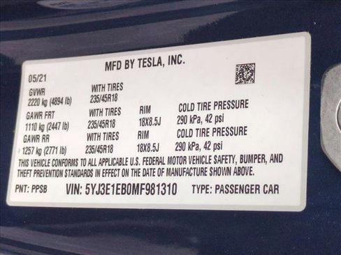 Used 2021 Tesla Model 3 Long Range image 24