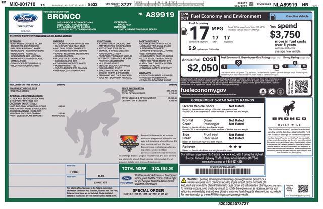 Used 2022 Ford Bronco Wildtrak AWD/4WD image 29