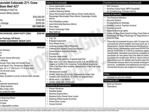 Used 2018 Chevrolet Colorado Z71 AWD/4WD image 10