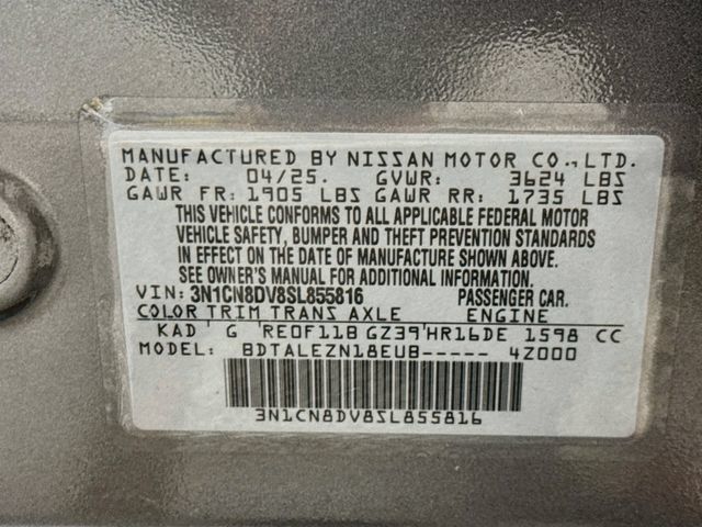 Certified 2025 Nissan Versa S w/ Trunk Package FWD image 36