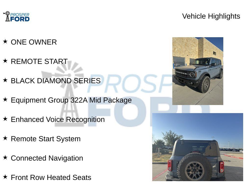 Used 2023 Ford Bronco Black Diamond AWD/4WD image 5