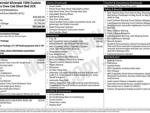 Used 2022 Chevrolet Silverado 1500 Custom Trail Boss AWD/4WD image 16