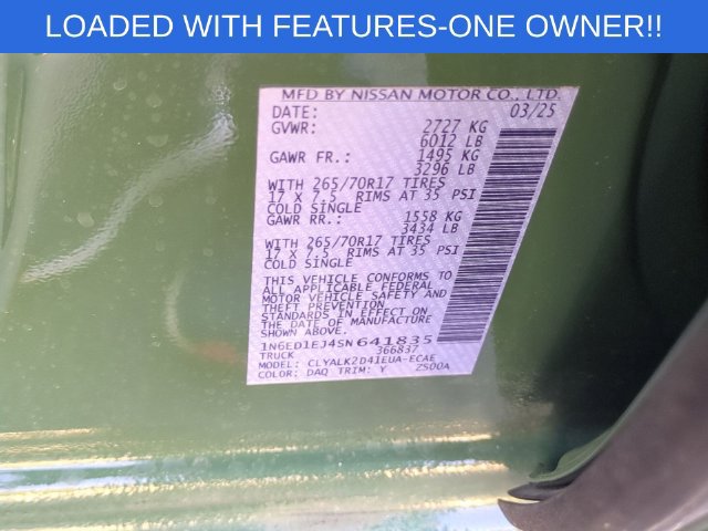 Used 2025 Nissan Frontier Pro-X w/ Pro Premium Package RWD image 41