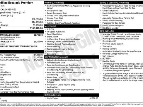 Used 2022 Cadillac Escalade Premium Luxury w/ Performance Package RWD image 9
