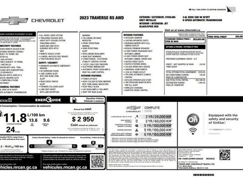 Certified 2023 Chevrolet Traverse RS AWD/4WD image 35