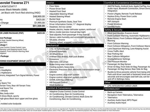 New 2026 Chevrolet Traverse Z71 w/ LPO, Floor Liner Package image 25