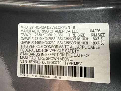 New 2026 Honda Odyssey EX-L image 17