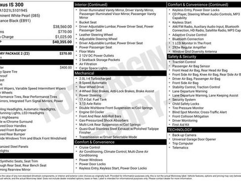 Used 2020 Lexus IS 300 w/ Accessory Package 2 image 16