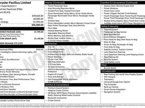 New 2026 Chrysler Pacifica Limited w/ S Appearance Package image 3