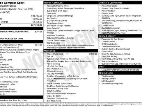 Used 2020 Jeep Compass Sport image 36