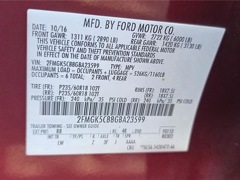 Used 2016 Ford Flex SEL w/ Equipment Group 202A FWD image 22