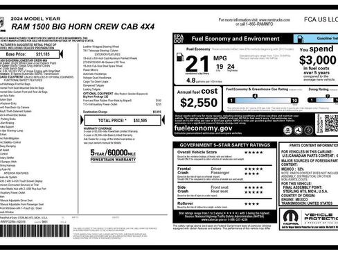 Used 2024 RAM 1500 Big Horn AWD/4WD image 2