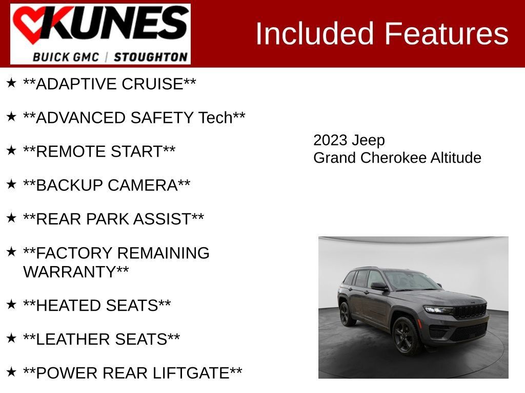 Used 2023 Jeep Grand Cherokee Altitude AWD/4WD image 2