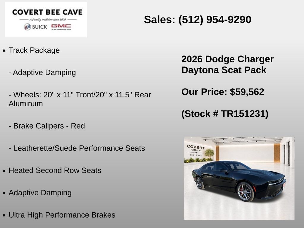 New 2026 Dodge Charger Daytona Scat Pack w/ Track Package AWD/4WD image 18