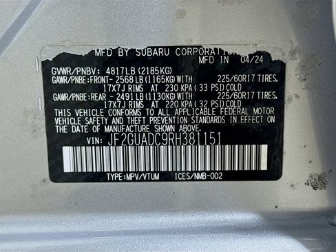 Certified 2024 Subaru Crosstrek 2.0i Premium AWD/4WD image 29