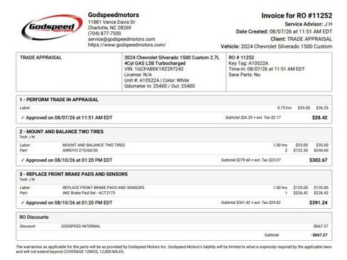 Used 2024 Chevrolet Silverado 1500 Custom RWD image 71