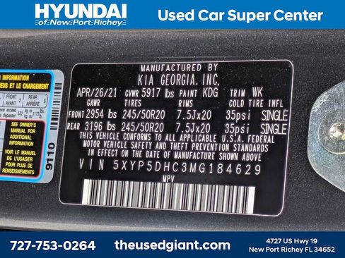 Used 2021 Kia Telluride SX w/ SX Prestige Package AWD/4WD image 52