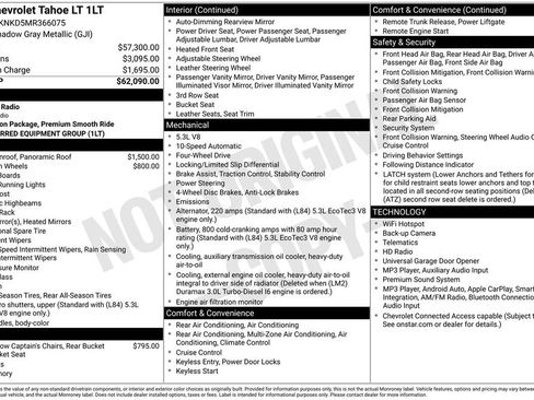 Used 2021 Chevrolet Tahoe LT AWD/4WD image 3