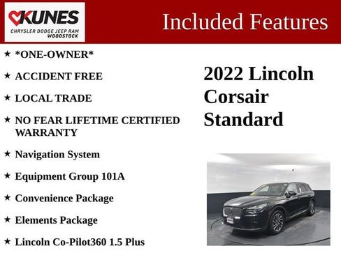 Used 2022 Lincoln Corsair Standard w/ Equipment Group 101A image 3