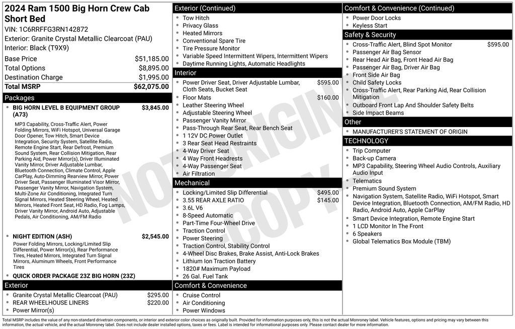 Used 2024 RAM 1500 Big Horn AWD/4WD image 33