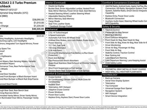 New 2026 MAZDA MAZDA3 Hatchback w/Premium Plus Pkg AWD/4WD image 2