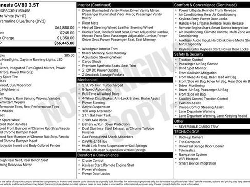 Used 2024 Genesis GV80 3.5T image 10