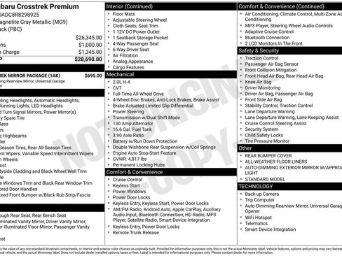 Certified 2024 Subaru Crosstrek 2.0i Premium w/ Crosstrek Mirror Package image 3