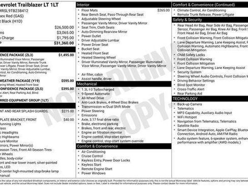 New 2026 Chevrolet TrailBlazer LT w/ Convenience Package AWD/4WD image 26